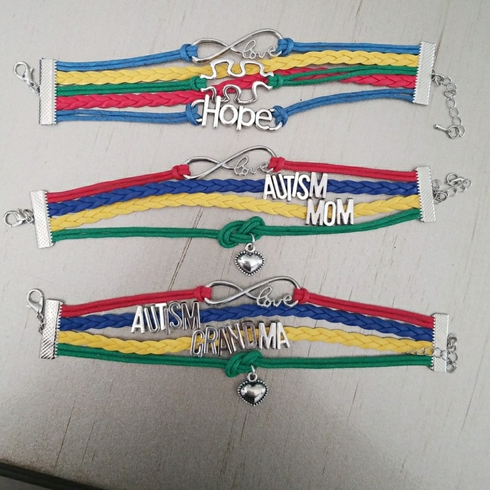 Set of 3 Autism Bracelets